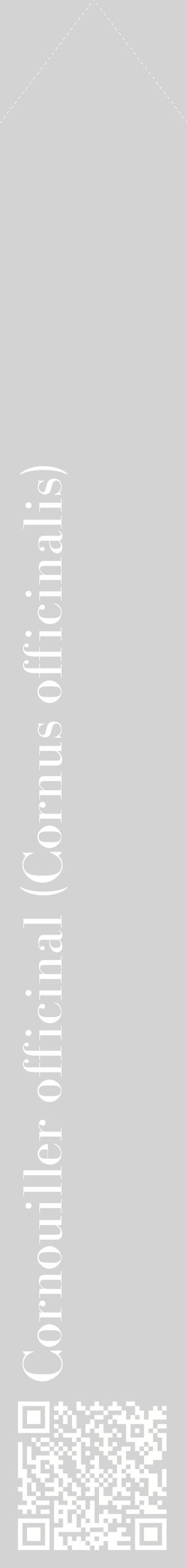 Étiquette de : Cornus officinalis - format c - style blanche56_simplebod avec qrcode et comestibilité