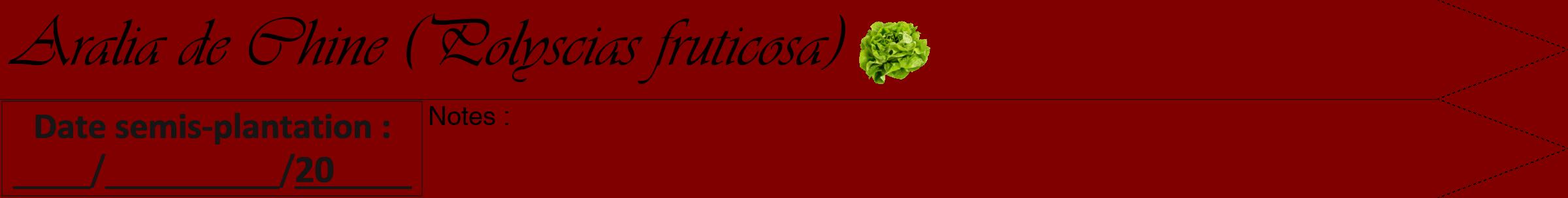 Étiquette de : Polyscias fruticosa - format a - style noire29simpleviv avec comestibilité simplifiée
