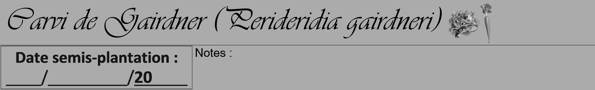 Étiquette de : Perideridia gairdneri - format a - style noire37viv avec comestibilité simplifiée