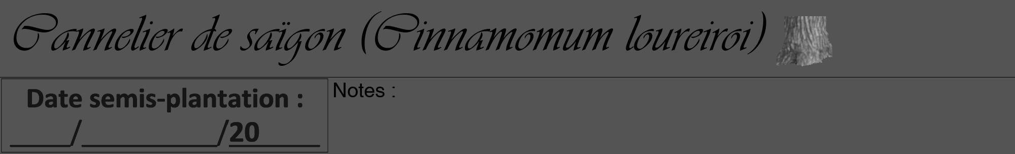 Étiquette de : Cinnamomum loureiroi - format a - style noire36viv avec comestibilité simplifiée