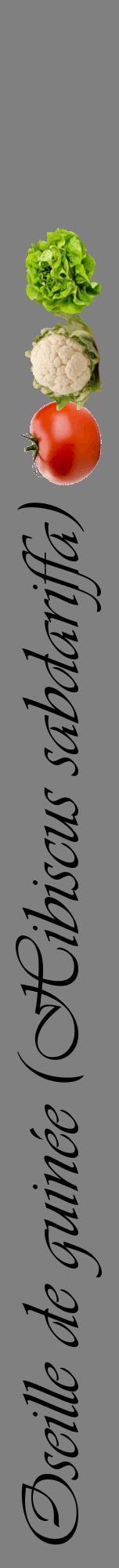 Étiquette de : Hibiscus sabdariffa - format a - style noire57viv avec comestibilité simplifiée