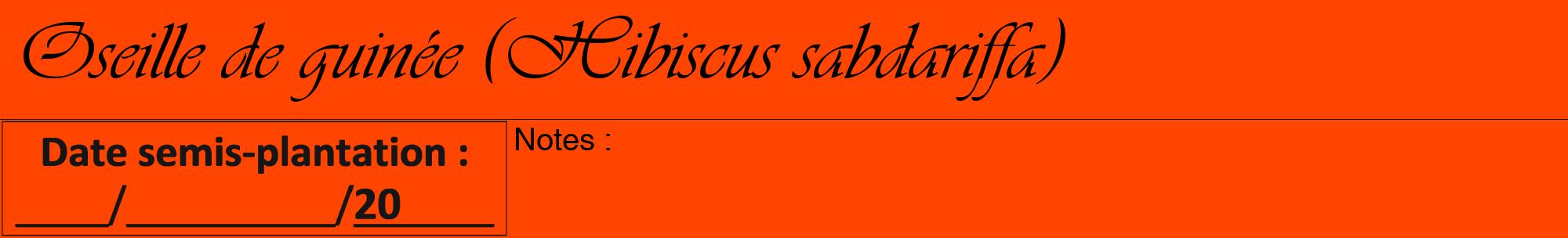 Étiquette de : Hibiscus sabdariffa - format a - style noire26viv avec comestibilité