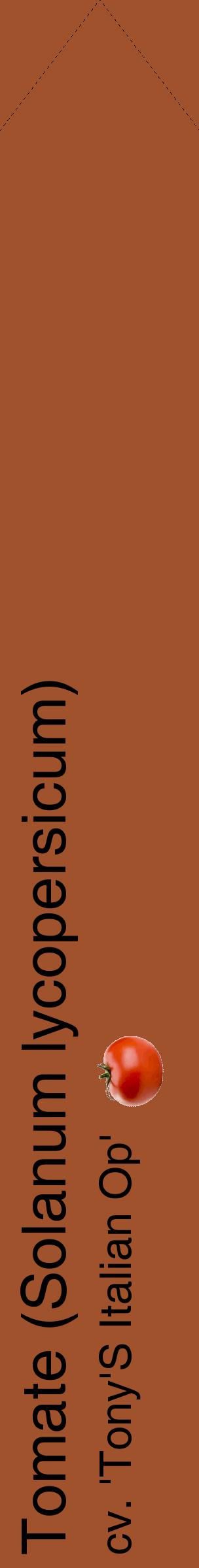 Étiquette de : Solanum lycopersicum cv. 'Tony'S Italian Op' - format c - style noire32_simplehel avec comestibilité simplifiée