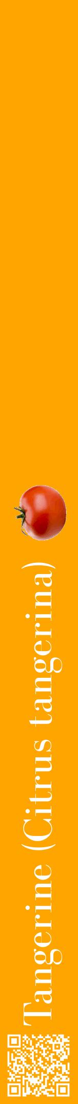 Étiquette de : Citrus tangerina - format a - style blanche22bod avec qrcode et comestibilité simplifiée