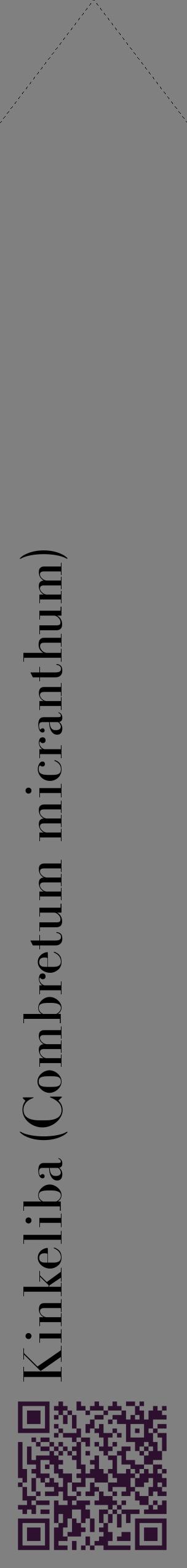 Étiquette de : Combretum micranthum - format c - style noire57_simplebod avec qrcode et comestibilité