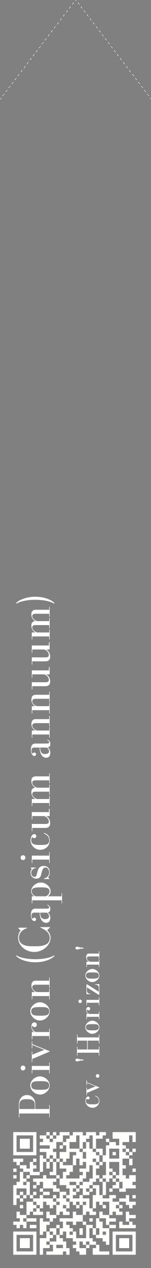 Étiquette de : Capsicum annuum cv. 'Horizon' - format c - style blanche57_simplebod avec qrcode et comestibilité