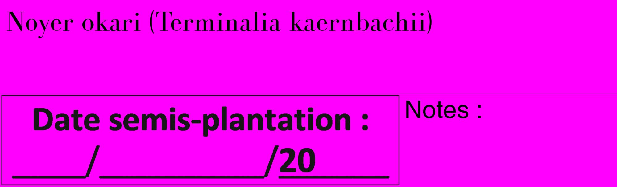 Étiquette de : Terminalia kaernbachii - format c - style noire51_basique_basiquebod avec comestibilité