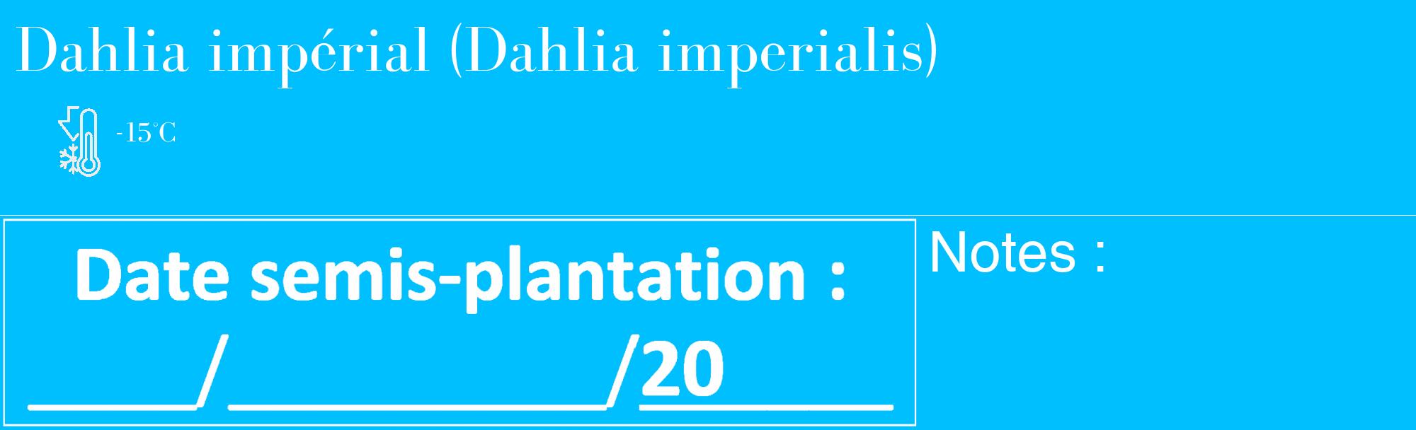 Étiquette de : Dahlia imperialis - format c - style blanche2_basique_basiquebod avec comestibilité
