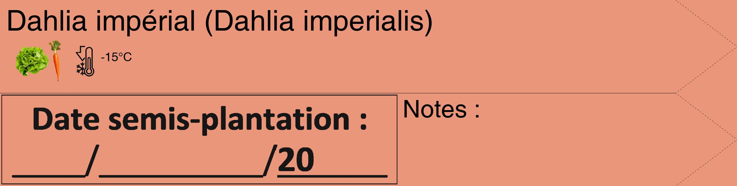 Étiquette de : Dahlia imperialis - format c - style noire37_simple_simplehel avec comestibilité simplifiée