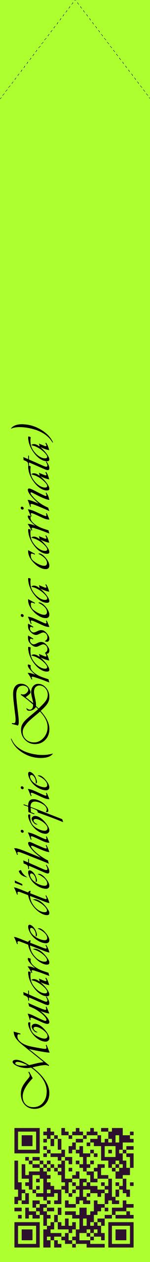 Étiquette de : Brassica carinata - format c - style noire17_simpleviv avec qrcode et comestibilité