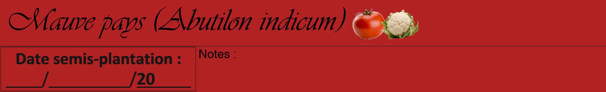 Étiquette de : Abutilon indicum - format a - style noire28viv avec comestibilité simplifiée