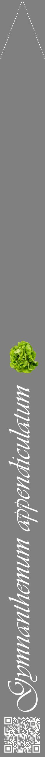 Étiquette de : Gymnanthemum appendiculatum - format b - style blanche57viv avec qrcode et comestibilité simplifiée