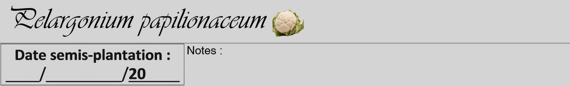 Étiquette de : Pelargonium papilionaceum - format a - style noire56viv avec comestibilité simplifiée