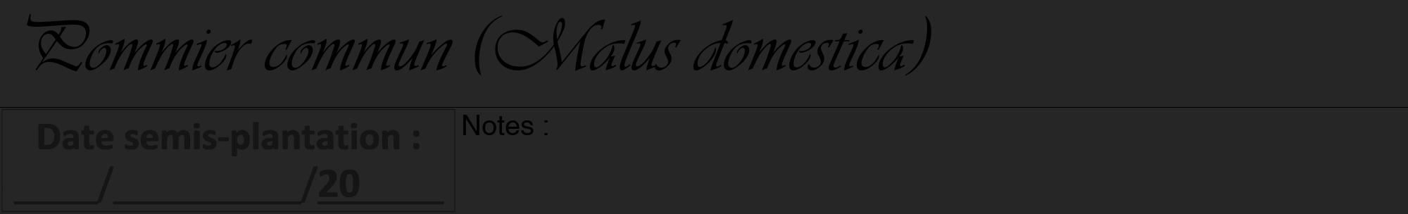 Étiquette de : Malus domestica - format a - style noire29viv avec comestibilité