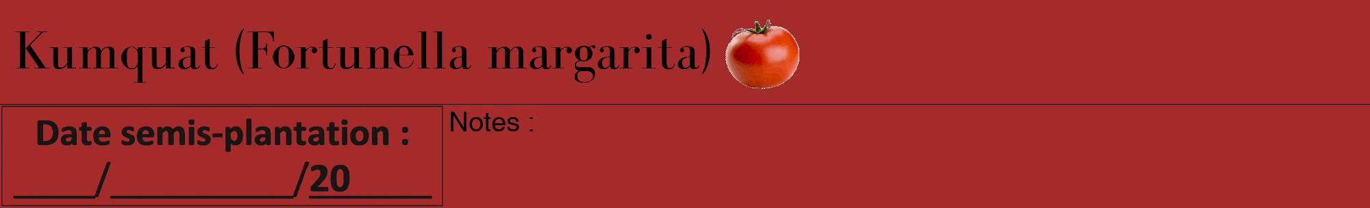 Étiquette de : Fortunella margarita - format a - style noire33bod avec comestibilité simplifiée