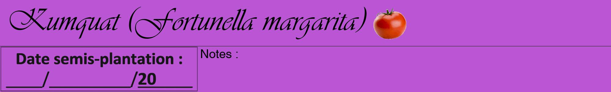 Étiquette de : Fortunella margarita - format a - style noire50viv avec comestibilité simplifiée