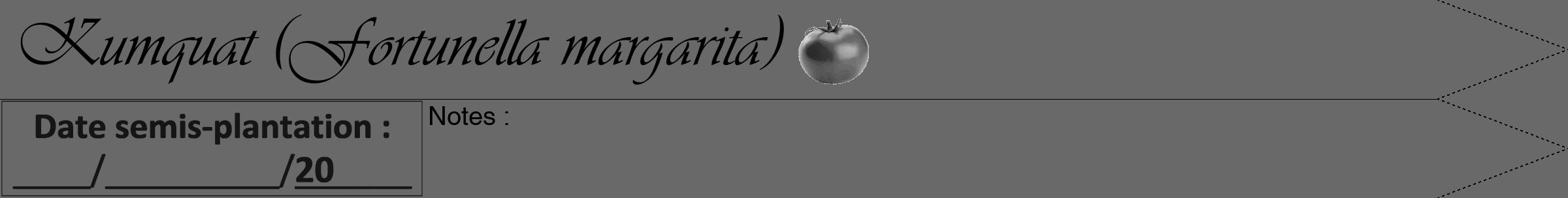 Étiquette de : Fortunella margarita - format b - style noire51viv avec comestibilité simplifiée