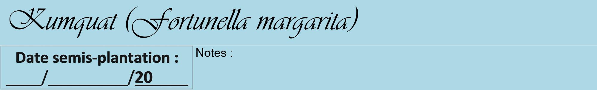 Étiquette de : Fortunella margarita - format a - style noire0viv avec comestibilité