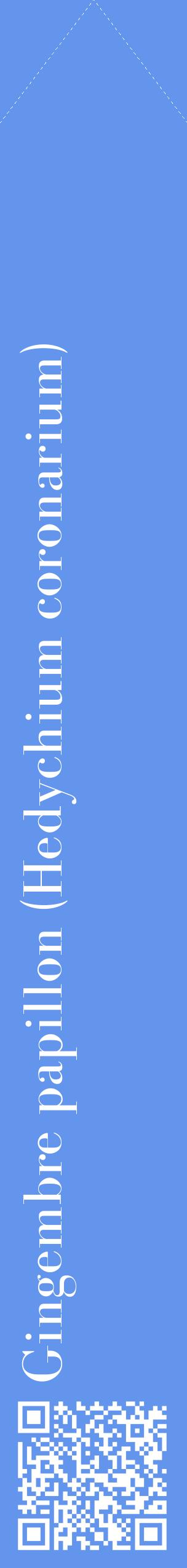 Étiquette de : Hedychium coronarium - format c - style blanche4_simplebod avec qrcode et comestibilité