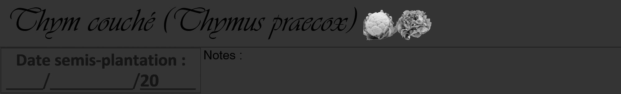 Étiquette de : Thymus praecox - format a - style noire46viv avec comestibilité simplifiée