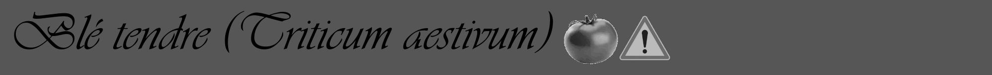 Étiquette de : Triticum aestivum - format a - style noire45viv avec comestibilité simplifiée