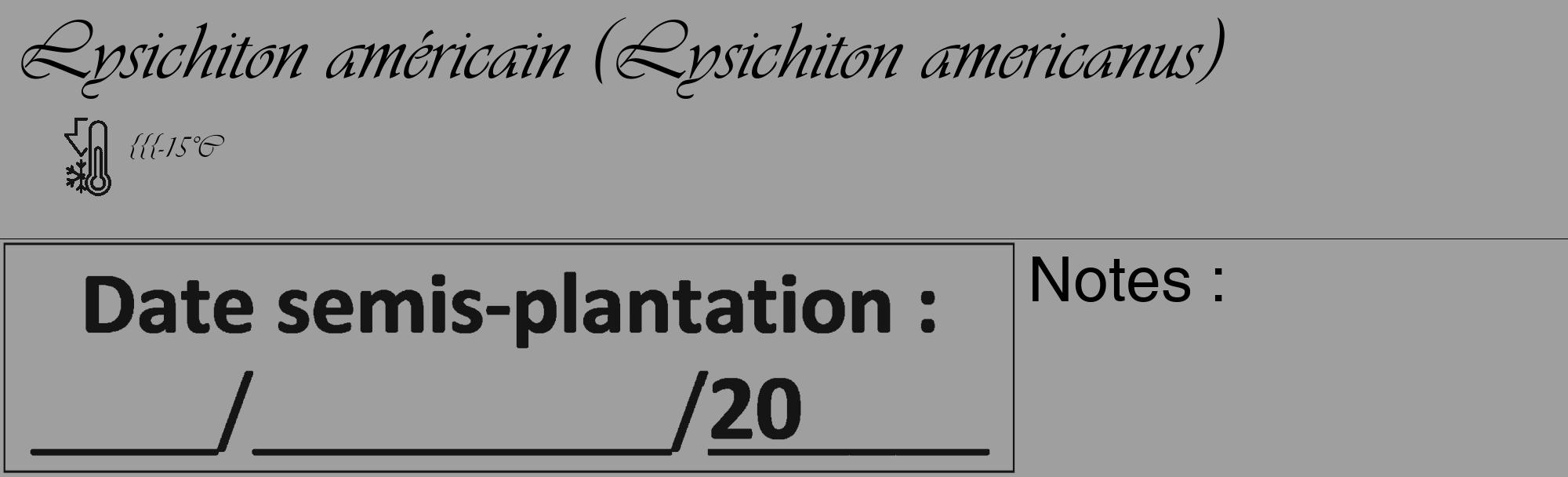 Étiquette de : Lysichiton americanus - format c - style noire24_basique_basiqueviv avec comestibilité