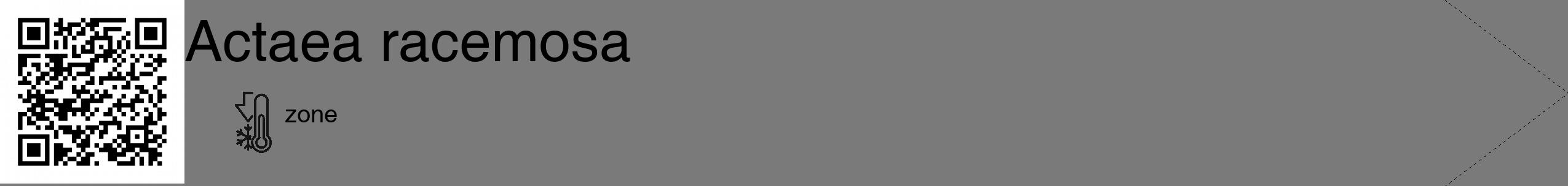 Étiquette de : Actaea racemosa - format c - style noire3_simple_simplehel avec qrcode et comestibilité