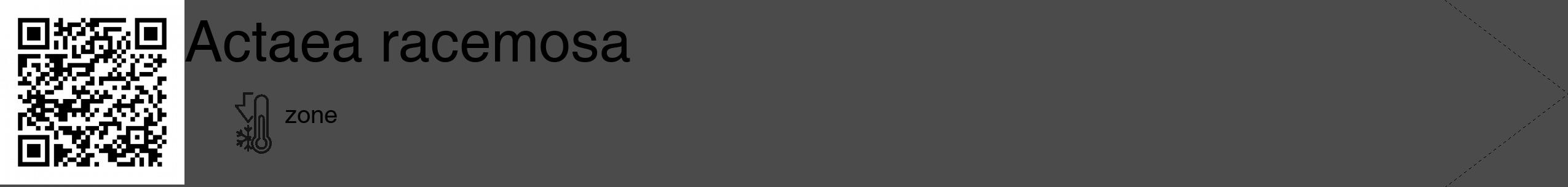 Étiquette de : Actaea racemosa - format c - style noire9_simple_simplehel avec qrcode et comestibilité