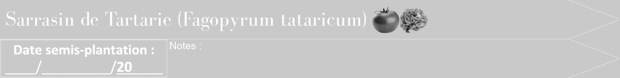 Étiquette de : Fagopyrum tataricum - format b - style blanche54bod avec comestibilité simplifiée