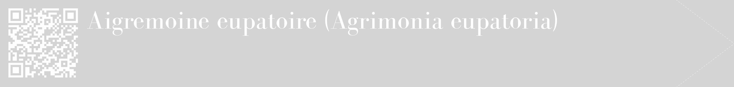 Étiquette de : Agrimonia eupatoria - format c - style blanche40_simple_simplebod avec qrcode et comestibilité