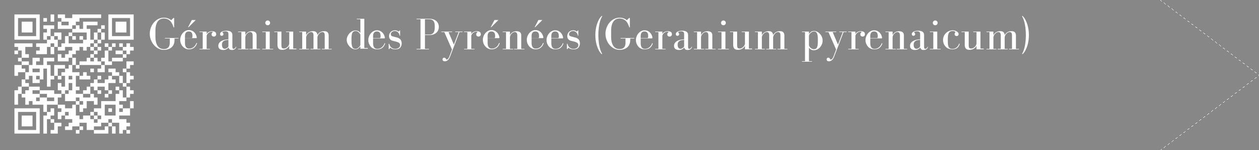 Étiquette de : Geranium pyrenaicum - format c - style blanche12_simple_simplebod avec qrcode et comestibilité