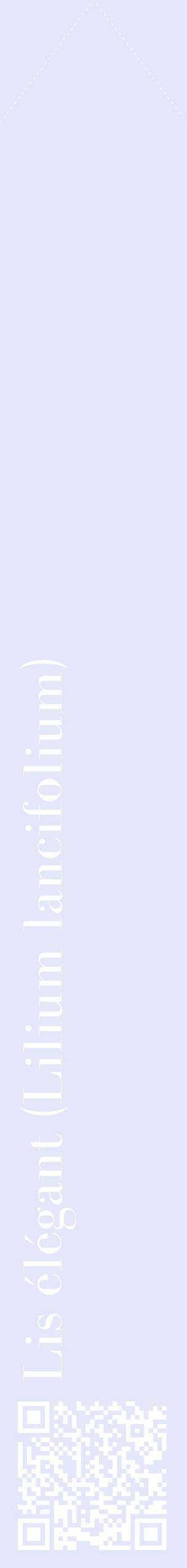 Étiquette de : Lilium lancifolium - format c - style blanche55_simplebod avec qrcode et comestibilité