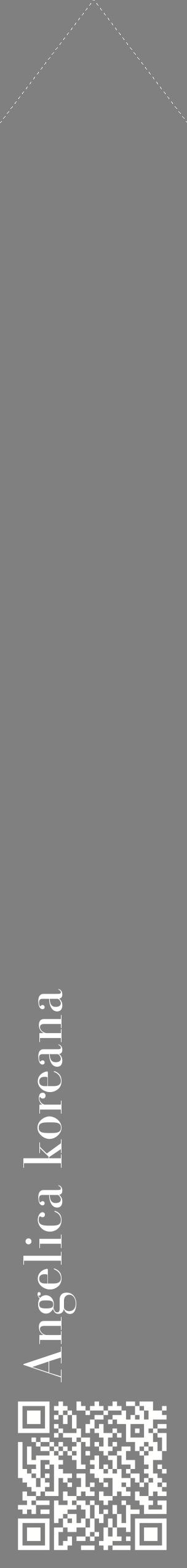 Étiquette de : Angelica koreana - format c - style blanche57_simplebod avec qrcode et comestibilité
