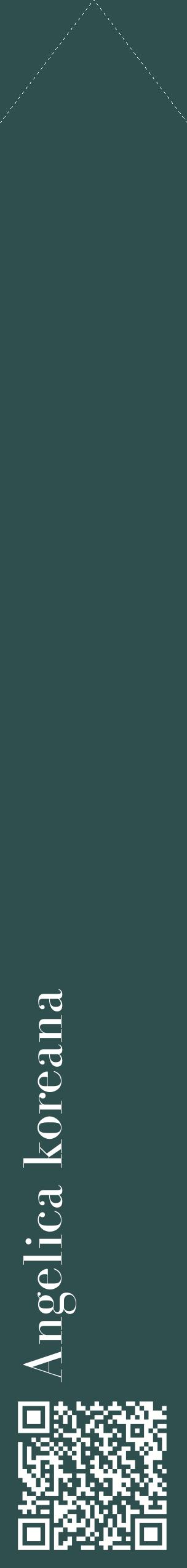 Étiquette de : Angelica koreana - format c - style blanche58_simplebod avec qrcode et comestibilité