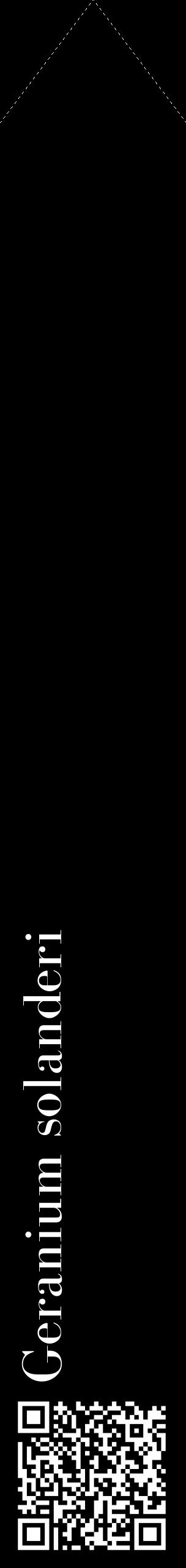 Étiquette de : Geranium solanderi - format c - style blanche59_simple_simplebod avec qrcode et comestibilité - position verticale