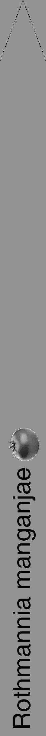 Étiquette de : Rothmannia manganjae - format b - style noire44hel avec comestibilité simplifiée - position verticale
