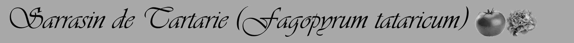 Étiquette de : Fagopyrum tataricum - format a - style noire13viv avec comestibilité simplifiée