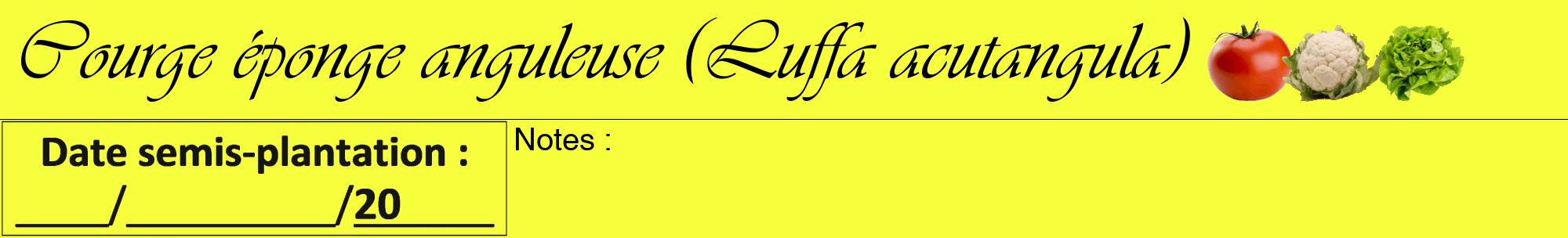 Étiquette de : Luffa acutangula - format a - style noire18viv avec comestibilité simplifiée