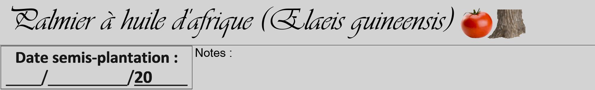 Étiquette de : Elaeis guineensis - format a - style noire56viv avec comestibilité simplifiée