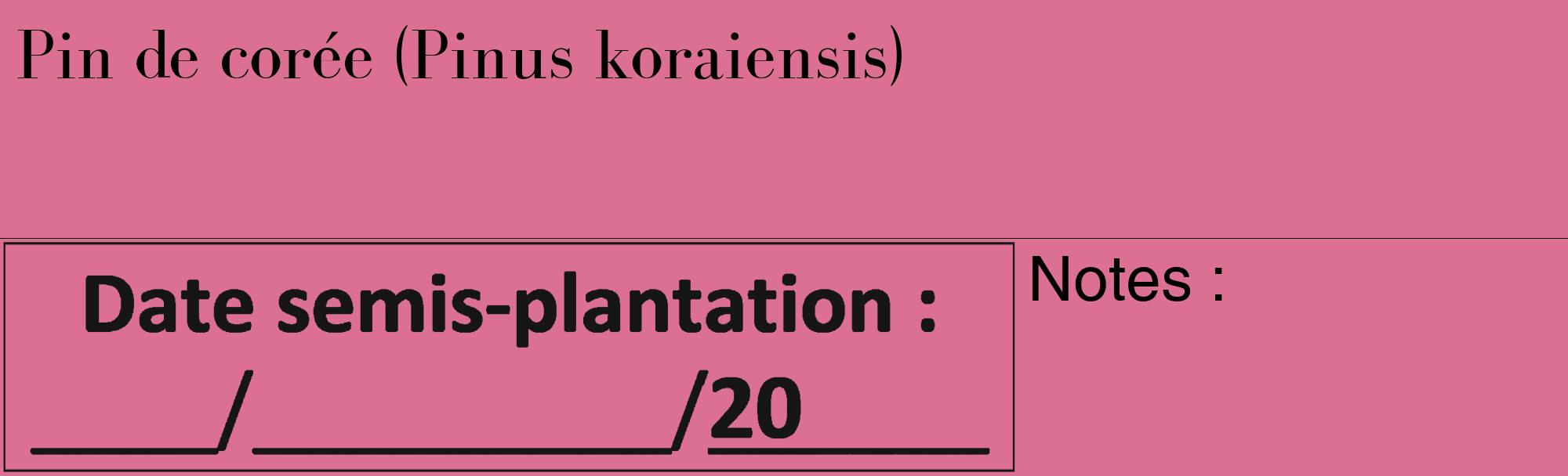 Étiquette de : Pinus koraiensis - format c - style noire44_basique_basiquebod avec comestibilité