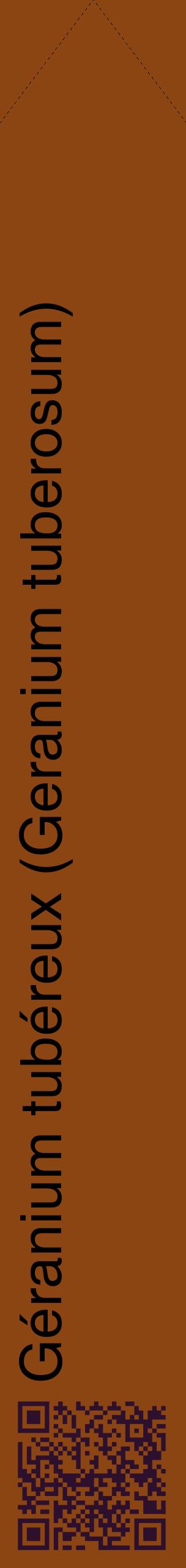 Étiquette de : Geranium tuberosum - format c - style noire30_simplehel avec qrcode et comestibilité