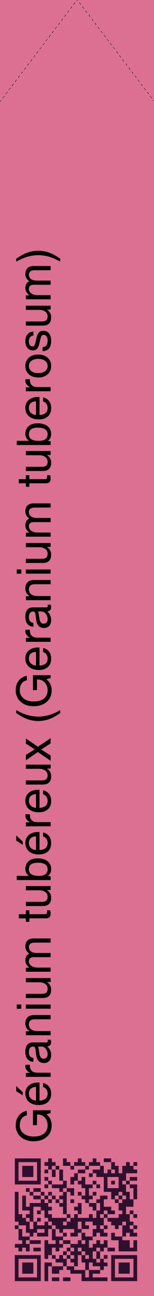 Étiquette de : Geranium tuberosum - format c - style noire44_simplehel avec qrcode et comestibilité