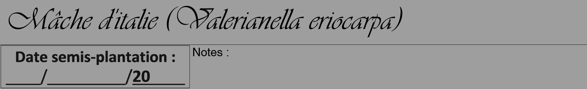 Étiquette de : Valerianella eriocarpa - format a - style noire23viv avec comestibilité