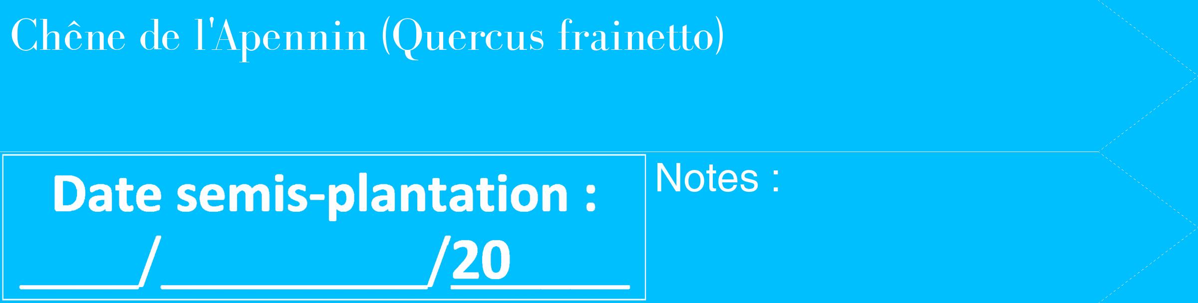 Étiquette de : Quercus frainetto - format c - style blanche2_simple_simplebod avec comestibilité