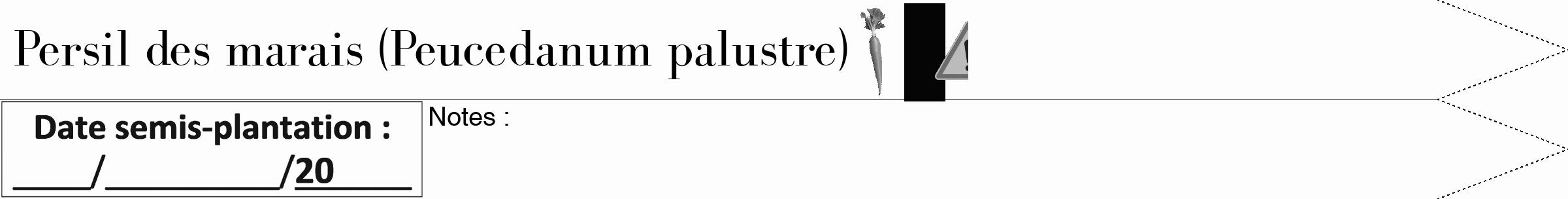 Étiquette de : Peucedanum palustre - format b - style noire19simplebod avec comestibilité simplifiée