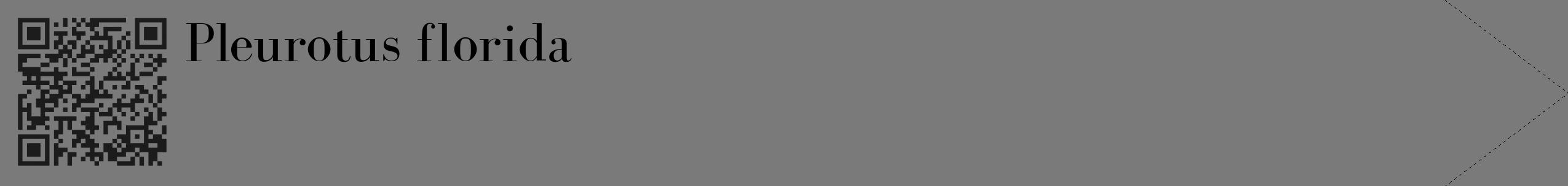 Étiquette de : Pleurotus florida - format c - style noire3_simple_simplebod avec qrcode et comestibilité