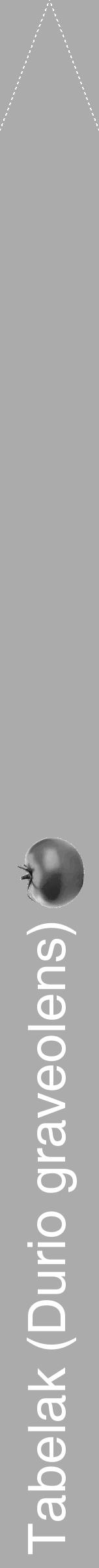 Étiquette de : Durio graveolens - format b - style blanche37hel avec comestibilité simplifiée - position verticale