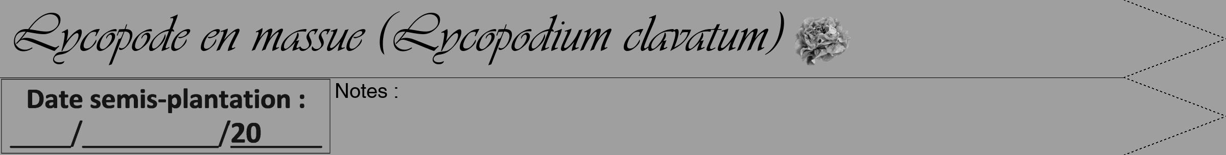 Étiquette de : Lycopodium clavatum - format b - style noire24viv avec comestibilité simplifiée