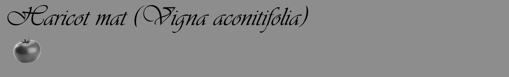 Étiquette de : Vigna aconitifolia - format c - style noire2_basique_basiqueviv avec comestibilité simplifiée