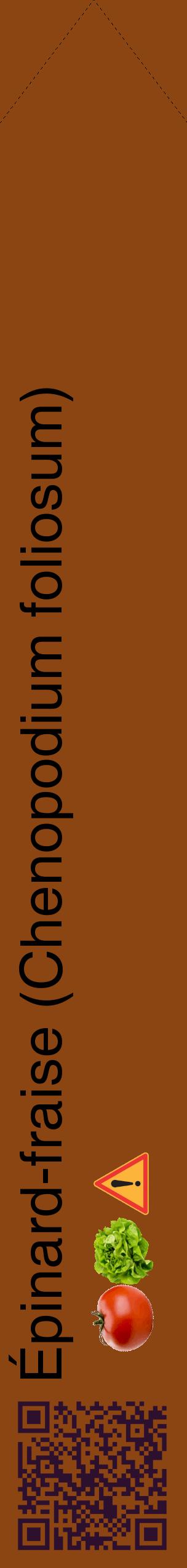 Étiquette de : Chenopodium foliosum - format c - style noire30_simplehel avec qrcode et comestibilité simplifiée